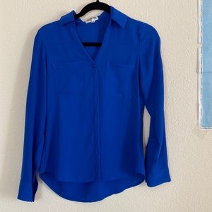 Express Portofino Shirt XS Slim Fit In Blue